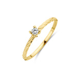 Ring diamant 0.07ct h si 14k geelgoud