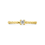 Ring diamant 0.07ct h si 14k geelgoud