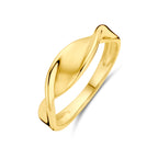 Ring poli/mat 14k geelgoud