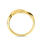 Ring poli/mat 14k geelgoud