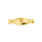 Ring poli/mat 14k geelgoud