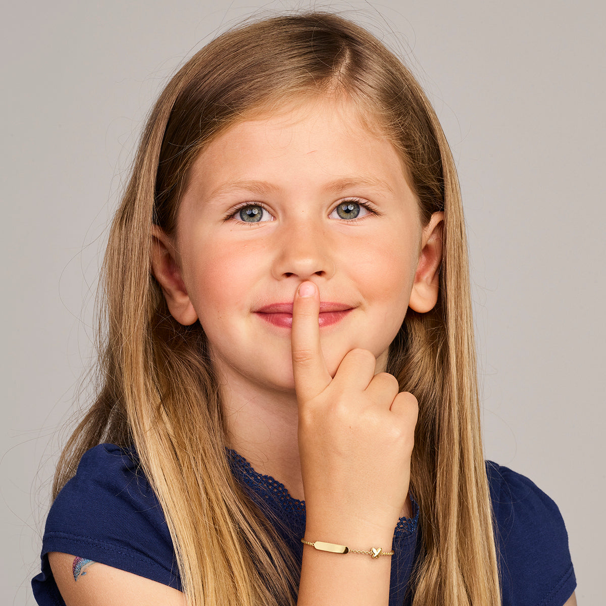 Graveerarmband vlinder plaat 3,5 mm 14k geelgoud