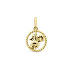 Hanger met geboortebloem 14k geelgoud