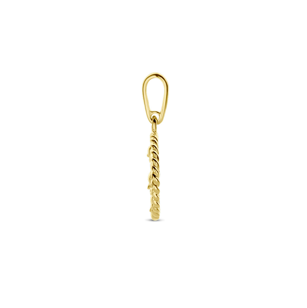 Hanger met geboortebloem 14k geelgoud
