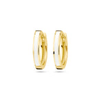 Klapoorringen emaille 14k geelgoud