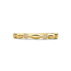 Ring zirkonia 14k geelgoud