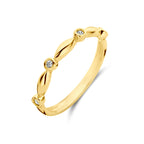 Ring zirkonia 14k geelgoud