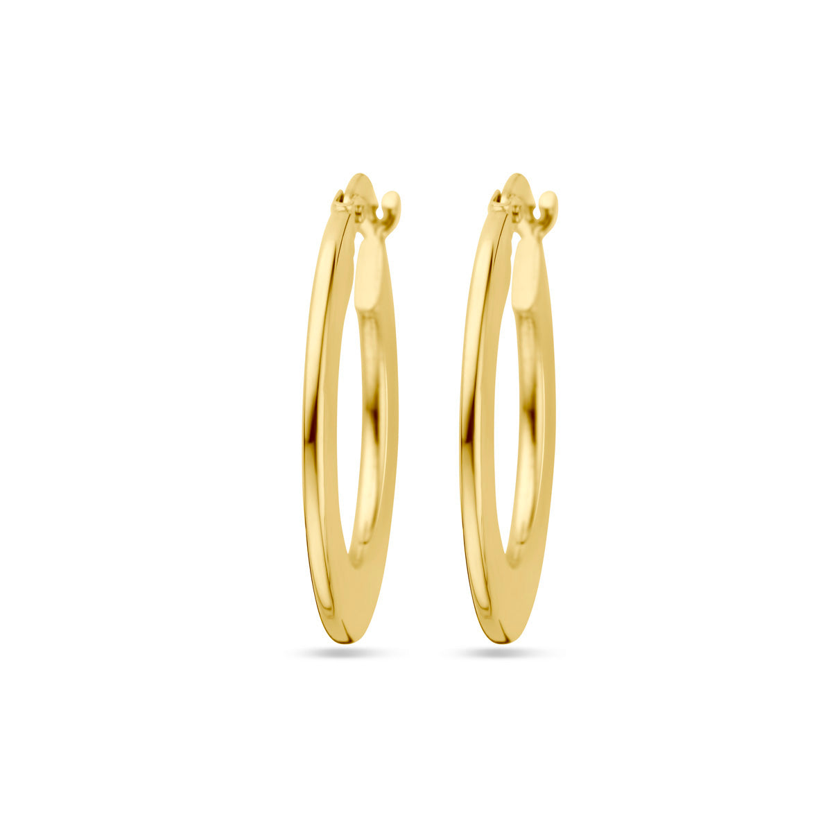 Oorringen gediamanteerd 14k geelgoud