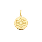 Hanger met geboortebloem 14k geelgoud