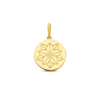 Hanger met geboortebloem 14k geelgoud
