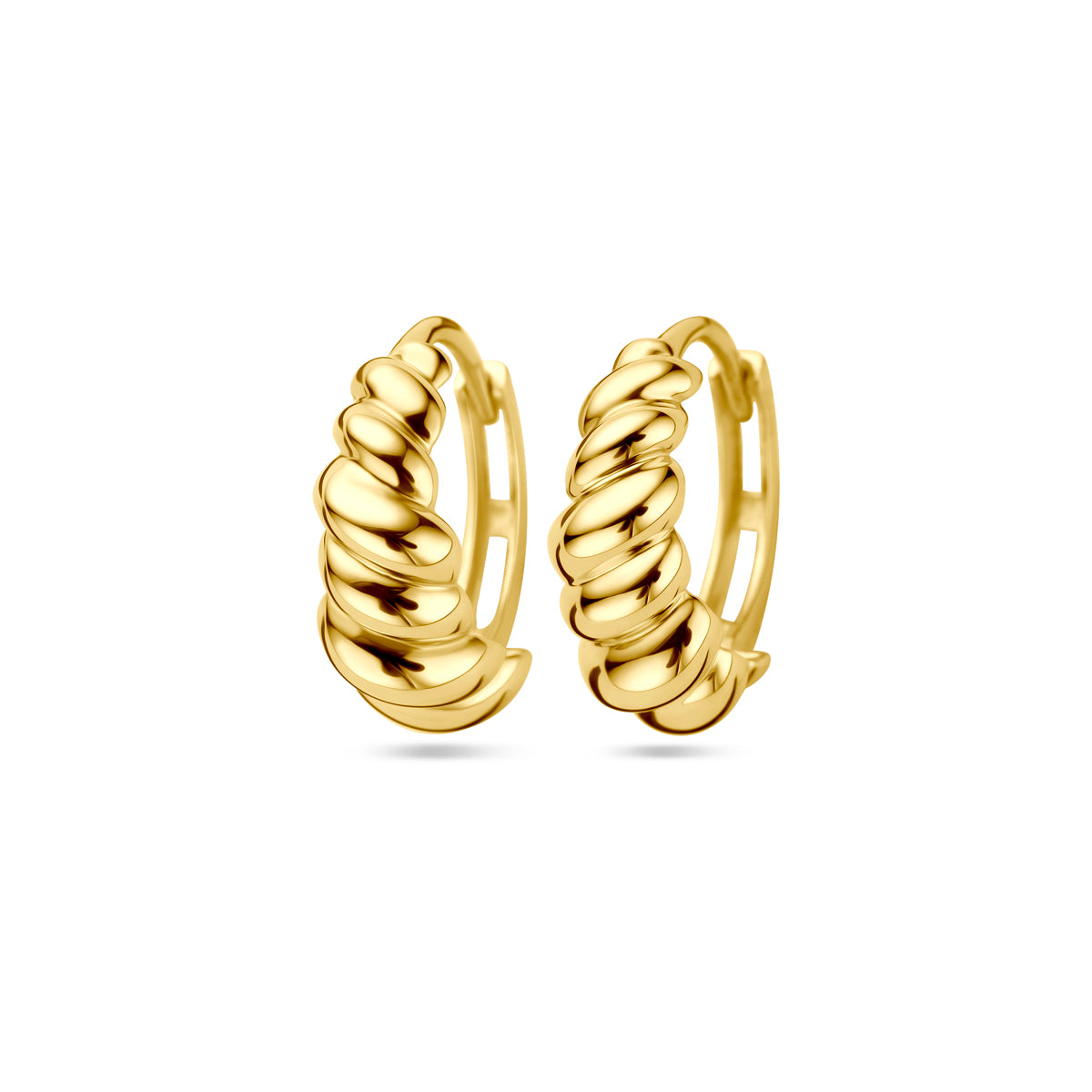 Klapoorringen 14k geelgoud