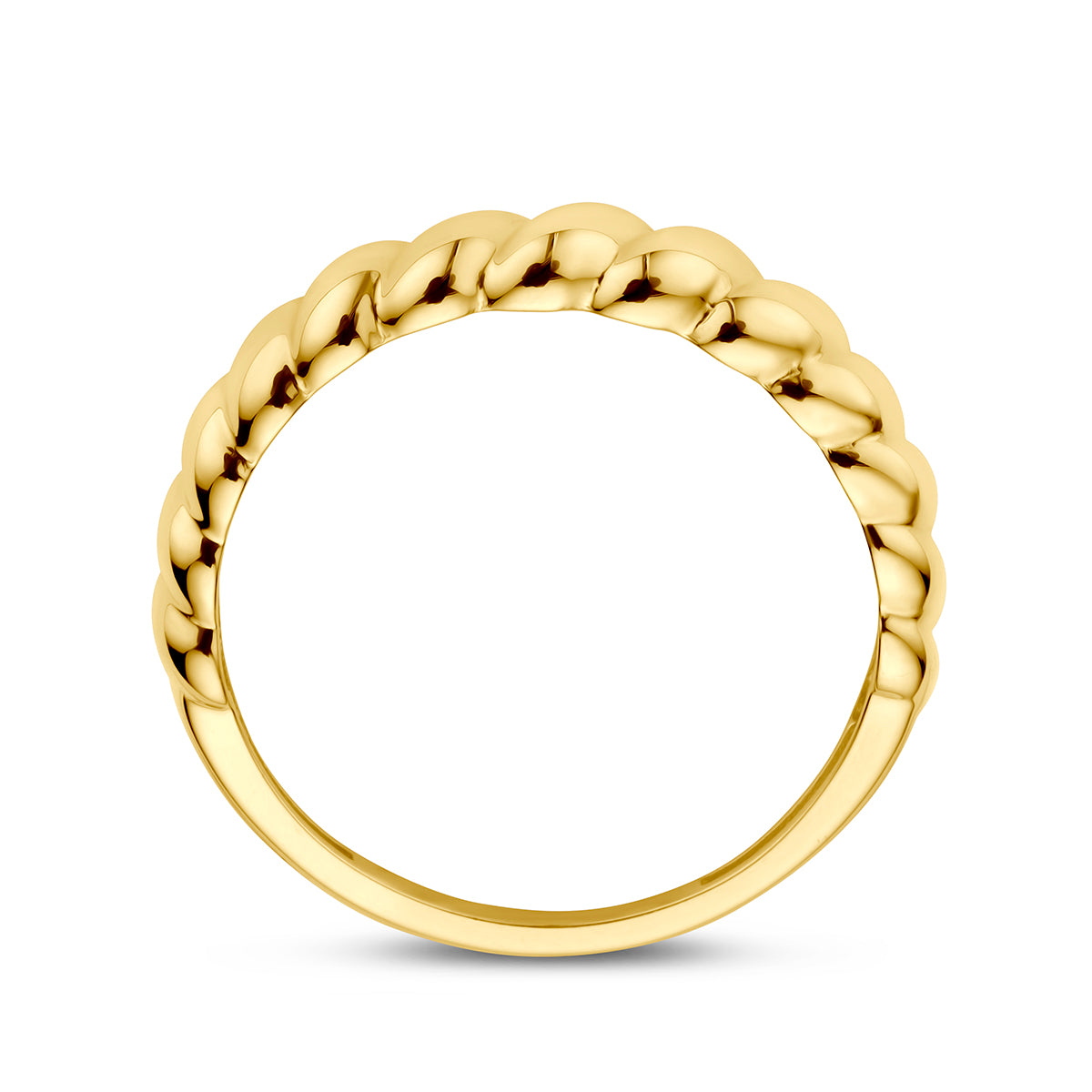 Ring gedraaid 14k geelgoud