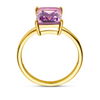 Ring amethist 14k geelgoud