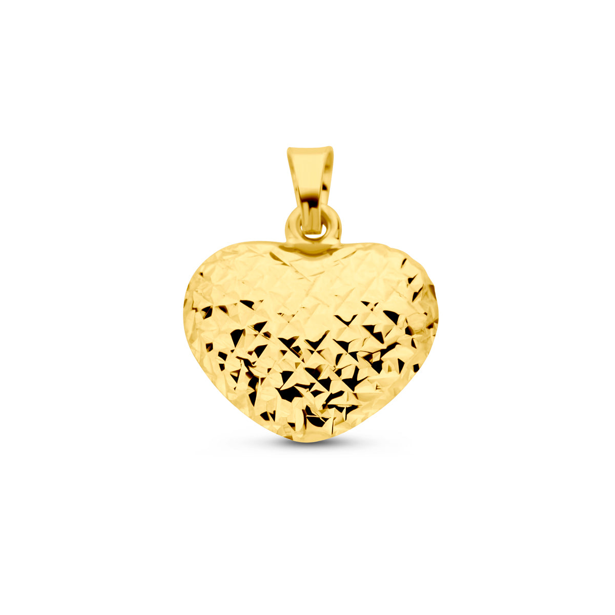 Hanger hart gediamanteerd 14k geelgoud