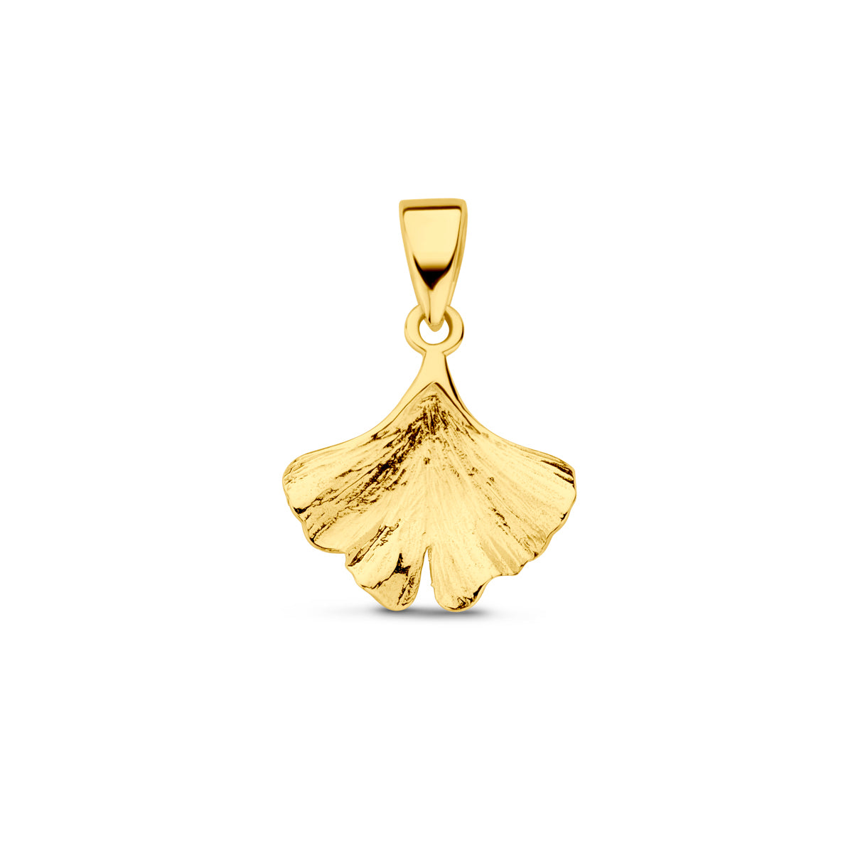Hanger ginkgo blad 14k geelgoud