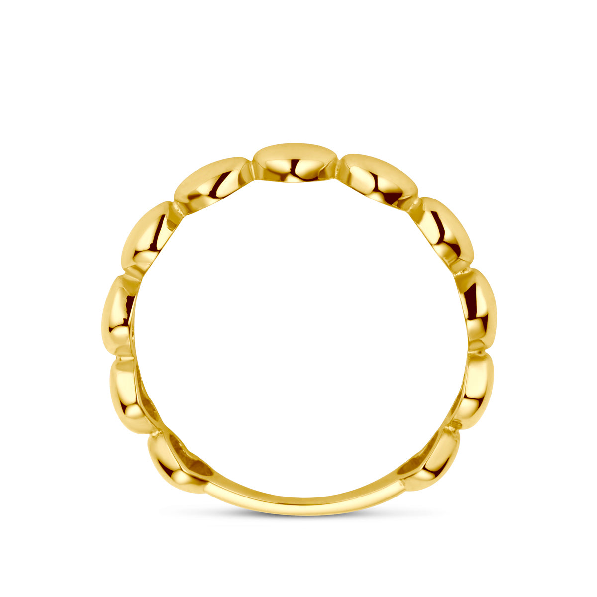 Ring hartjes 14k geelgoud