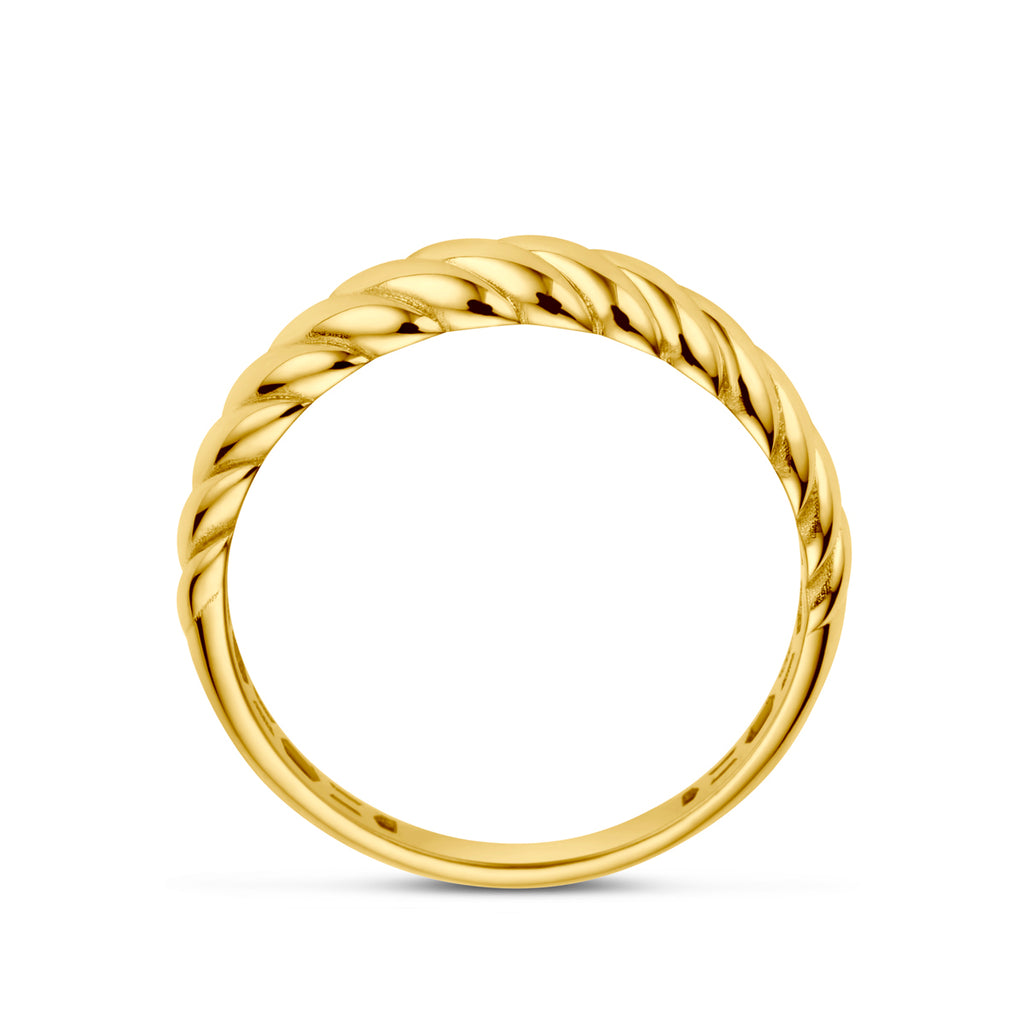 Ring gedraaid 14k geelgoud