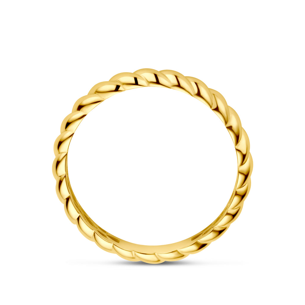 Ring gedraaid 14k geelgoud