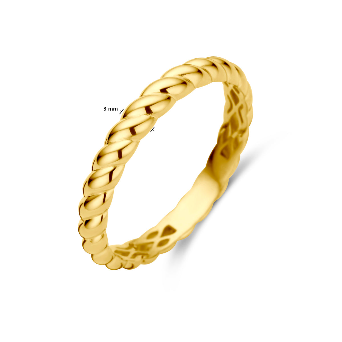 Ring gedraaid 14k geelgoud