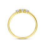 Ring zirkonia 14k geelgoud