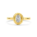 Ring zirkonia 14k geelgoud