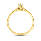 Ring zirkonia 14k geelgoud