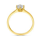 Ring zirkonia 14k geelgoud