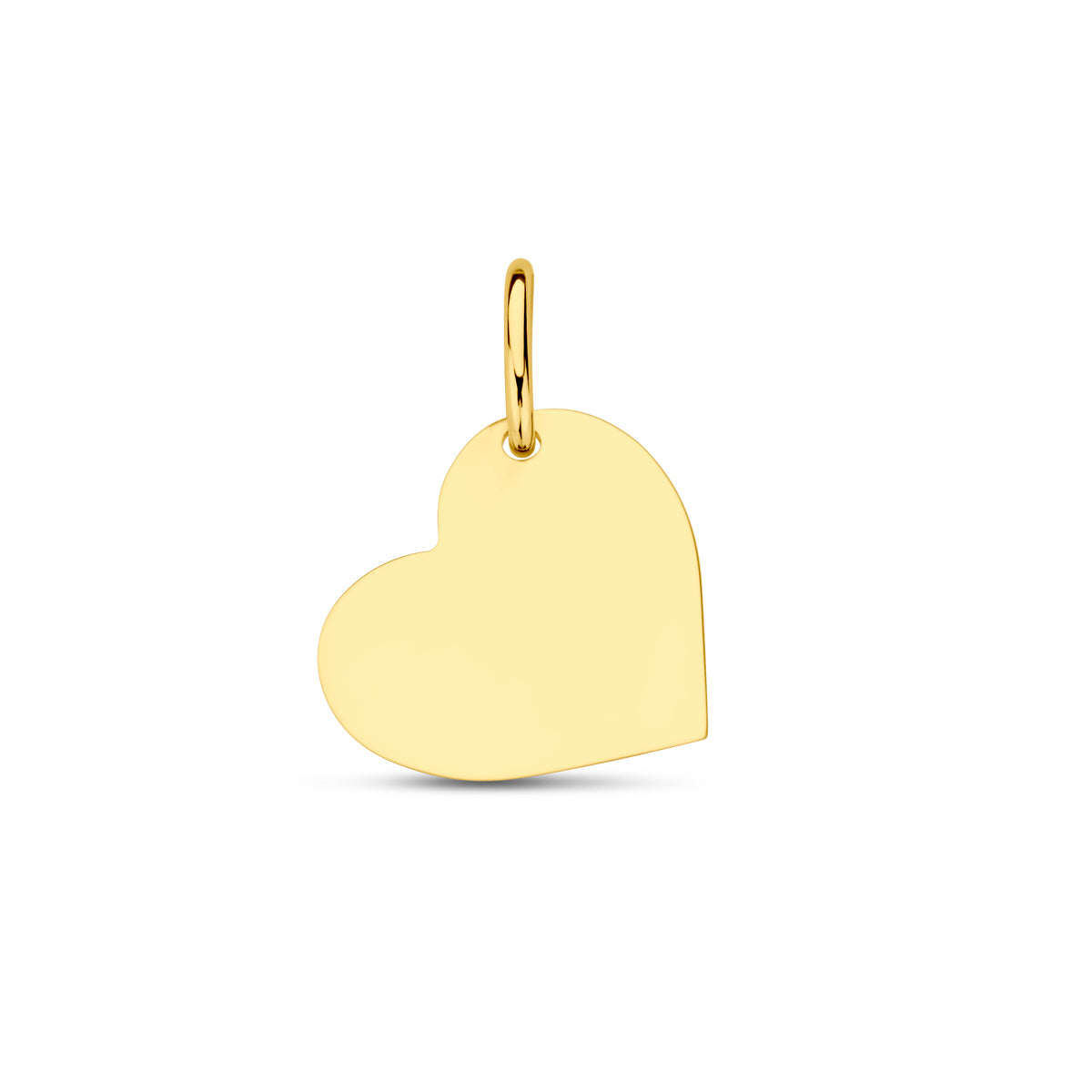 Graveerhanger hart 14k geelgoud