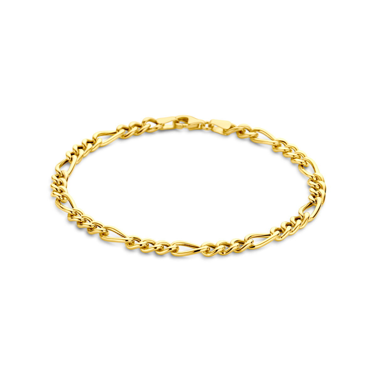 Armband figaro 4,5 mm 19 cm 14k geelgoud