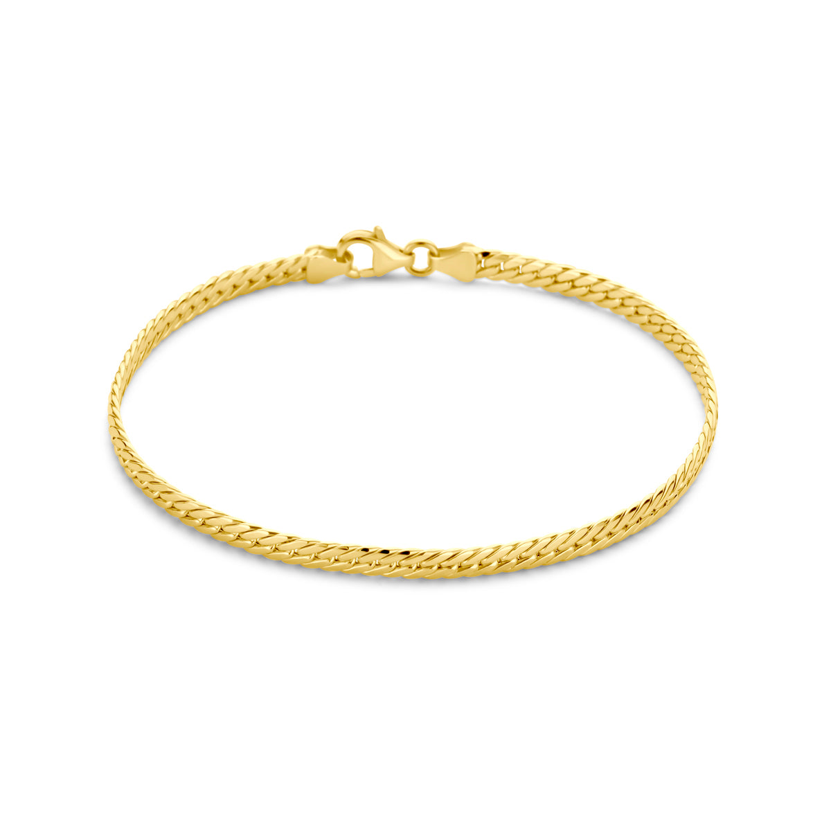 Armband gourmette 3,4 mm 19 cm 14k geelgoud