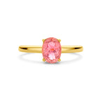 Ring roze toermalijn 14k geelgoud