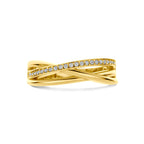 Ring zirkonia 14k geelgoud