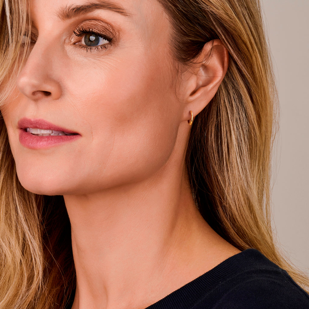 Klapoorringen 14k geelgoud