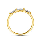 Ring zirkonia 14k geelgoud