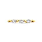 Ring zirkonia 14k geelgoud