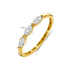 Ring zirkonia 14k geelgoud