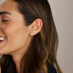 Oorknoppen klavertje 14k geelgoud