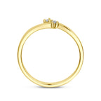 Ring diamant 0.03ct h si 14k geelgoud