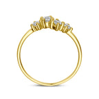 Ring zirkonia 14k geelgoud