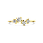 Ring zirkonia 14k geelgoud