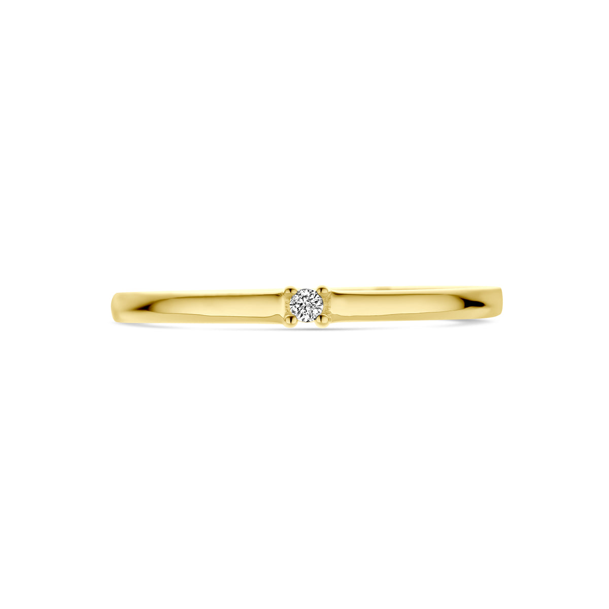 Ring diamant 0.02ct h p1 14k geelgoud