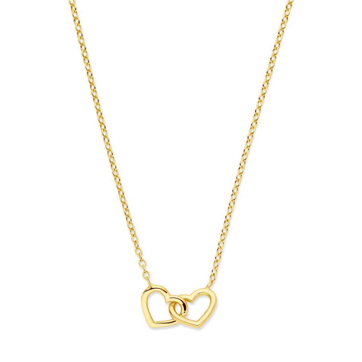Collier hartjes 40 - 42 - 44 cm 14k geelgoud