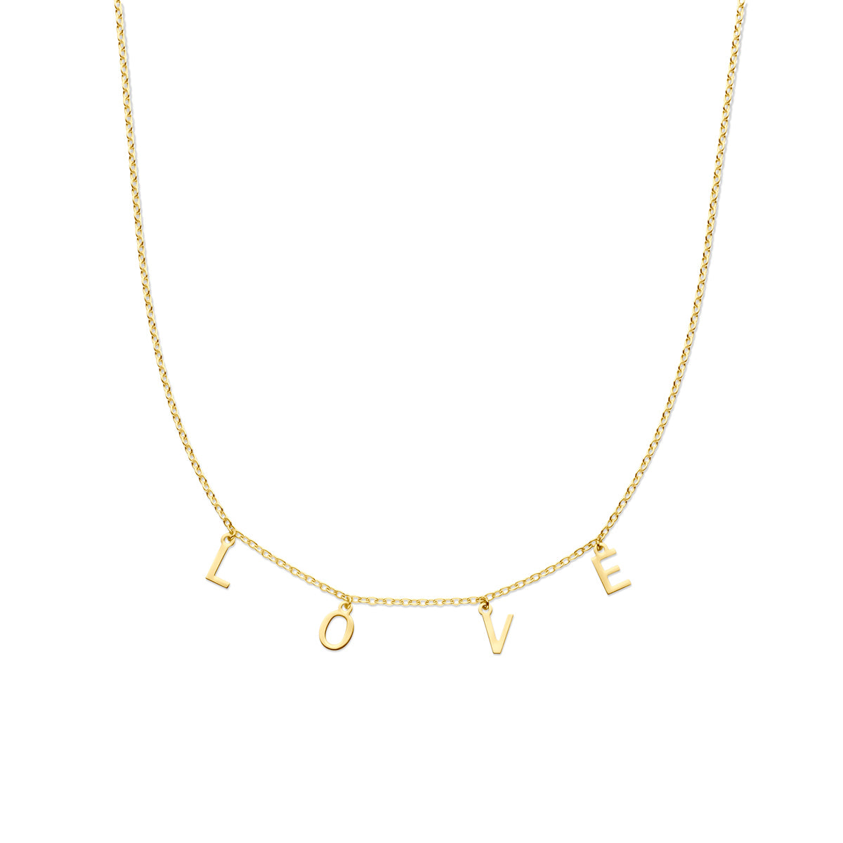 Collier love 40 - 42 - 44 cm 14k geelgoud