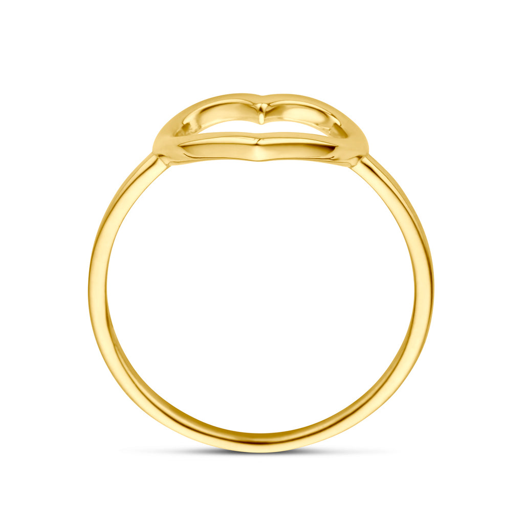 Ring hart 14k geelgoud