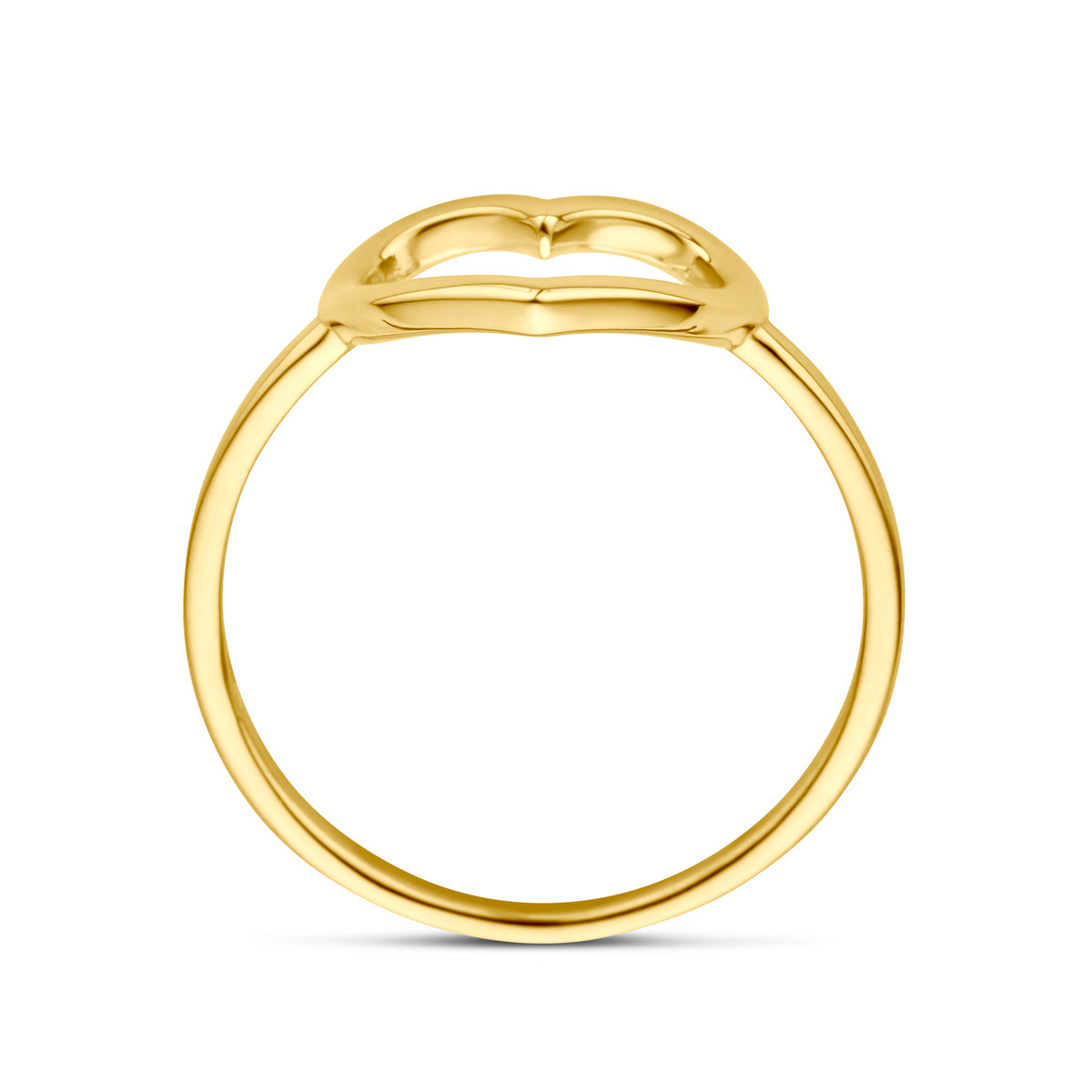 Ring hart 14k geelgoud