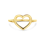 Ring hart 14k geelgoud