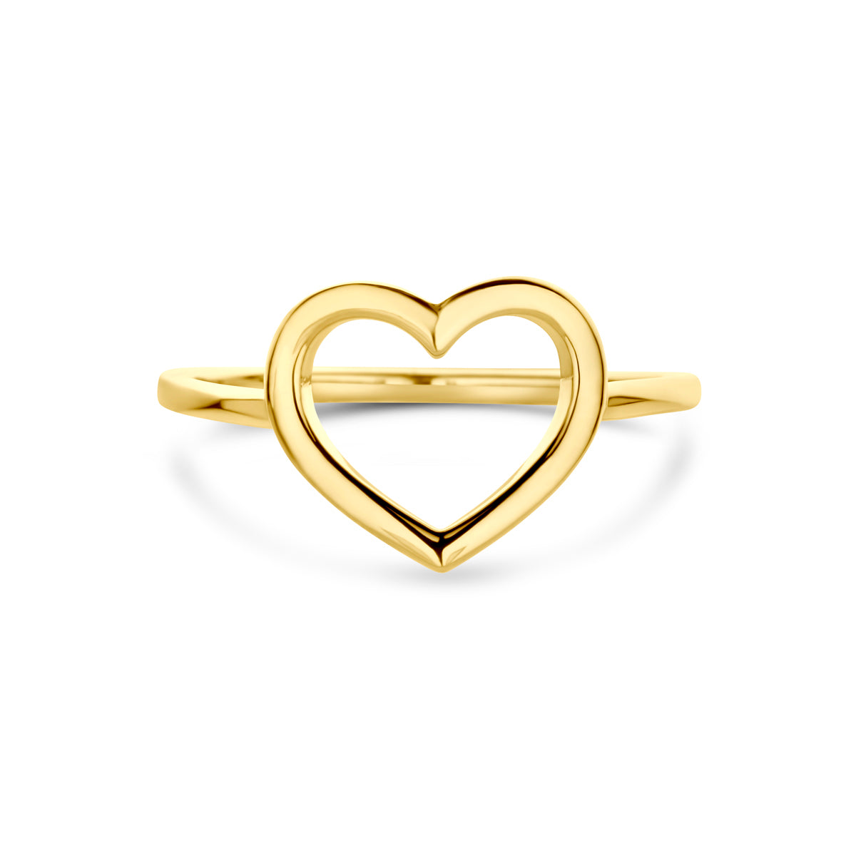Ring hart 14k geelgoud