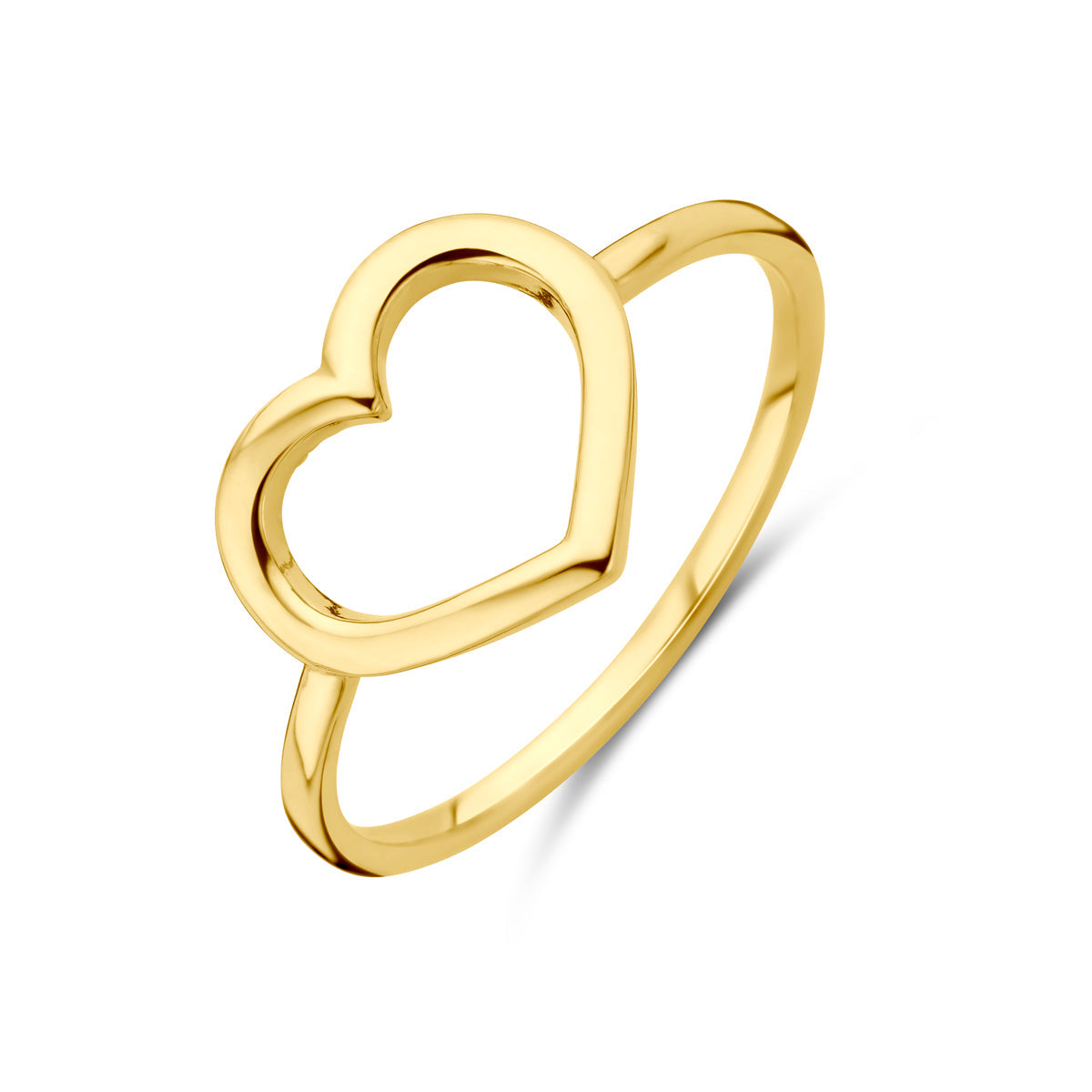 Ring hart 14k geelgoud