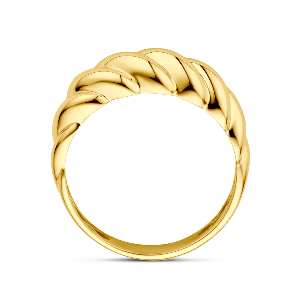 Ring gedraaid 14k geelgoud