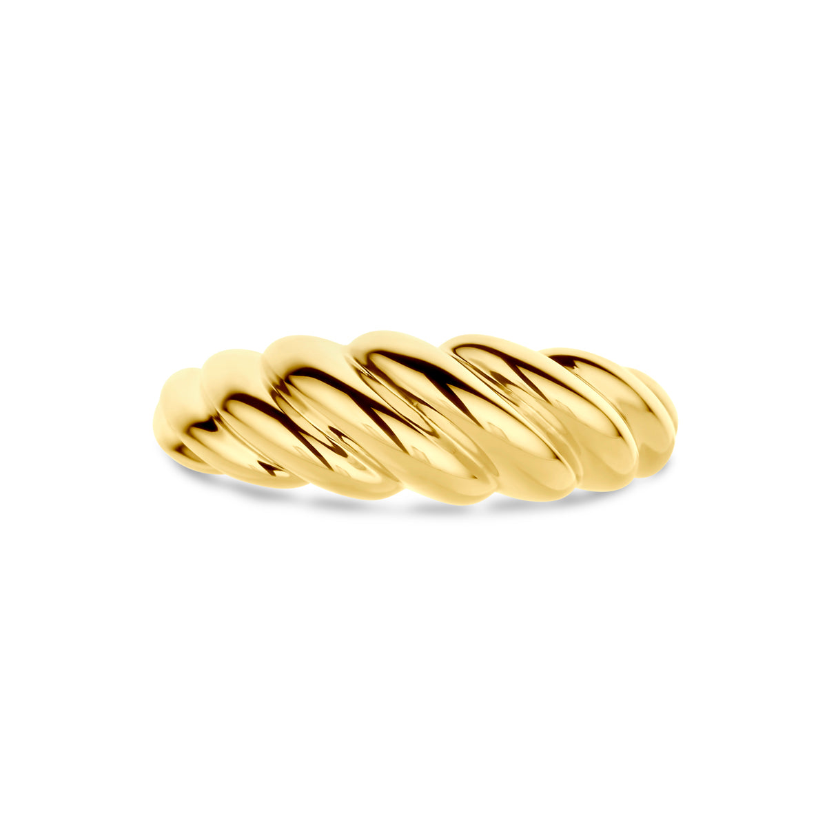Ring gedraaid 14k geelgoud